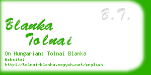 blanka tolnai business card